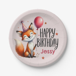Personalisiert Fox Happy Birthday Paper Teller