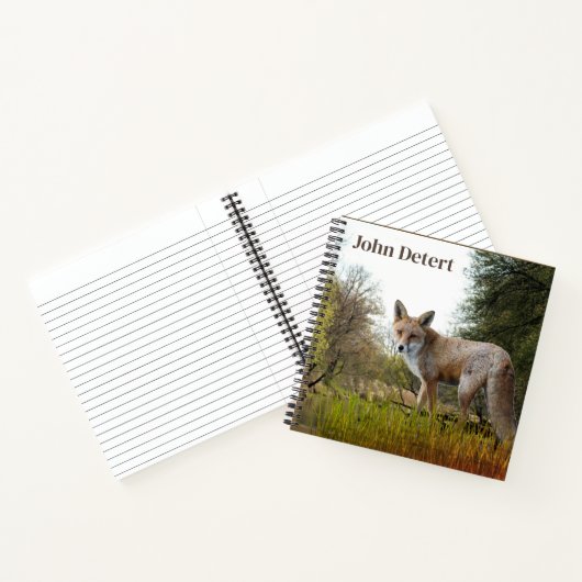 Personalisiert Fox im Woods Journal-Notebook Notizblock (Innenseite)