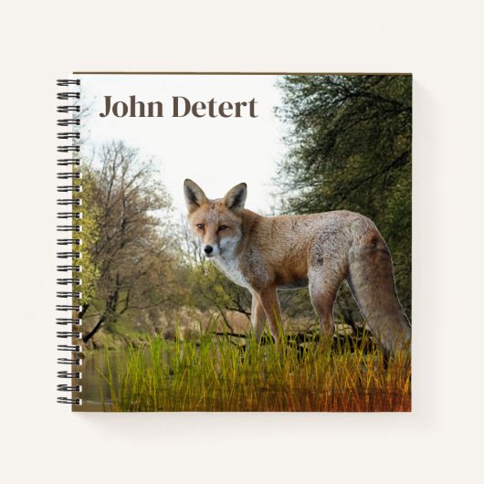 Personalisiert Fox im Woods Journal-Notebook Notizblock (Vorderseite)