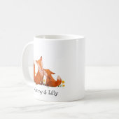 Personalisiert Fox Mama & Son Tasse - Individuelle (Vorderseite Links)