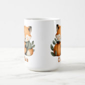 Personalisiert Fox Pumpkin Halloween Design Kaffeetasse (Mittel)