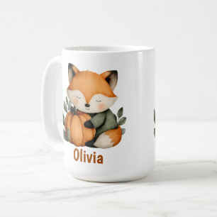 Personalisiert Fox Pumpkin Halloween Design Kaffeetasse