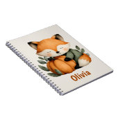 Personalisiert Fox Pumpkin Halloween Design Notizblock (Rechte Seite)