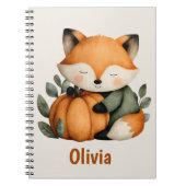 Personalisiert Fox Pumpkin Halloween Design Notizblock (Vorderseite)