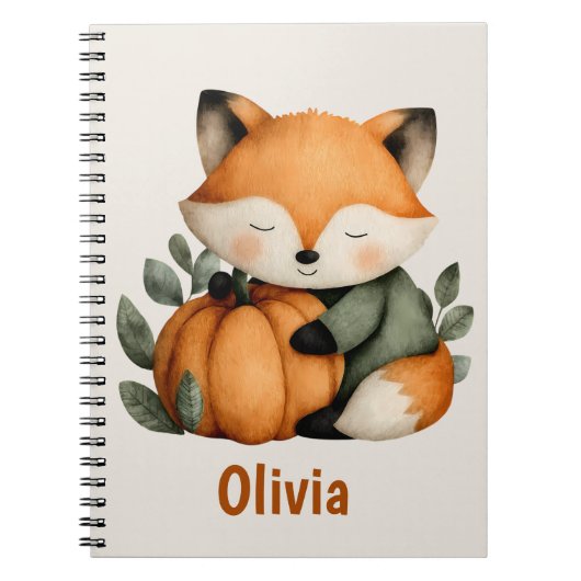 Personalisiert Fox Pumpkin Halloween Design Notizblock (Vorderseite)