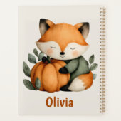 Personalisiert Fox Pumpkin Halloween Design Planer (Rückseite)