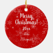 Personalisiert Fox Red Labrador Ice Creme Keramik Ornament (Hinten)