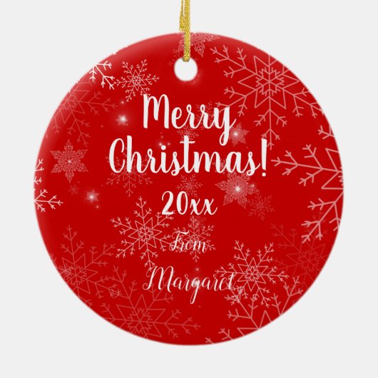 Personalisiert Fox Red Labrador Ice Creme Keramik Ornament (Hinten)