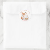 Personalisiert Fox Round Stickers (Tasche)