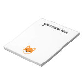 Personalisiert Fox Stationery Notepad für Kinder Notizblock (Rotiert)