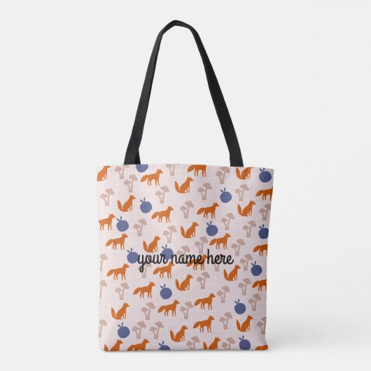 Personalisiert Fox Tote Bag Tasche (Rückseite)