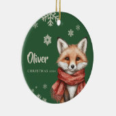 Personalisiert Fox Weihnachtsschmuck mit Schneeflo (Rechts)