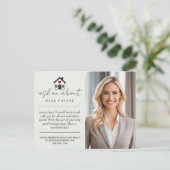 Personalisiert Fragte mich über echtes Anwesen Mar Postkarte (Stehend Vorderseite)