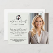 Personalisiert Fragte mich über echtes Anwesen Mar Postkarte (Vorne/Hinten)