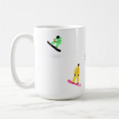 Personalisiert Freeride Snowboarder Snowboarden Kaffeetasse (Links)
