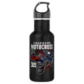 Personalisiert Freestyle Motocross Racing FMX Tric Edelstahlflasche (Vorderseite)
