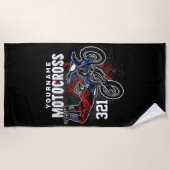 Personalisiert Freestyle Motocross Racing FMX Tric Strandtuch (Vorderseite)