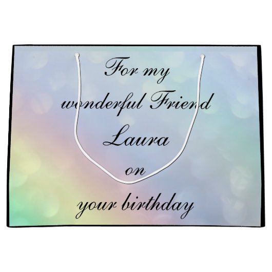 Personalisiert Friend Geburtstag Große Geschenktüte (Vorderseite)