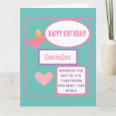 Personalisiert Friend Geburtstagskarte mit Namen Karte (Vorderseite)