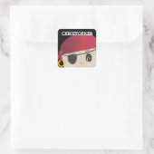Personalisiert Friendly Pirate Sticker (Tasche)