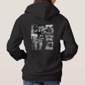 Personalisiert Friends Black & White Foto Collage Hoodie (Rückseite)