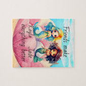 Personalisiert Friends Mermaids Puzzle (Horizontal)