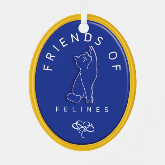 Personalisiert Friends of Felines Ornament Aus Metall (Vorderseite)