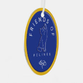 Personalisiert Friends of Felines Ornament Aus Metall (Vorderseite Rechts)