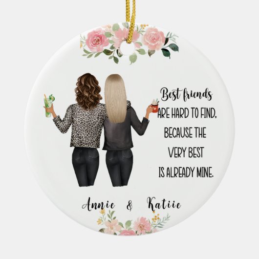 Personalisiert Friendship Weihnachten Keramik Ornament (Vorne)