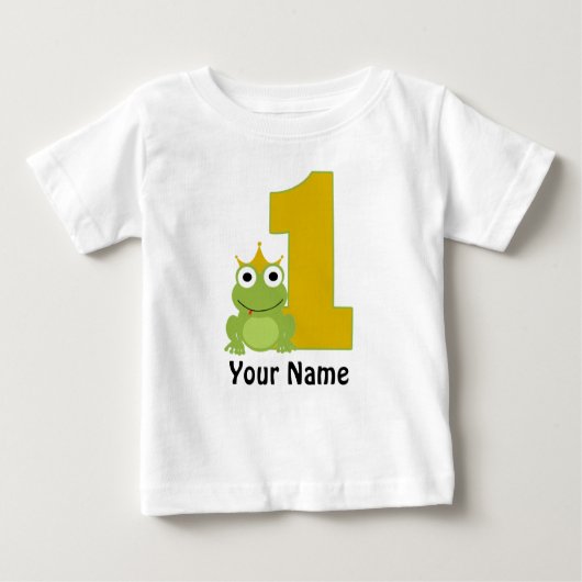 Personalisiert Frog First BIrthday Shirt (Vorderseite)