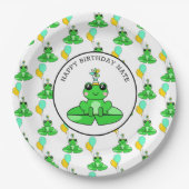 Personalisiert Frog zum Geburtstag Pappteller (Vorderseite)
