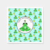 Personalisiert Frog zum Geburtstag Serviette (Vorderseite)