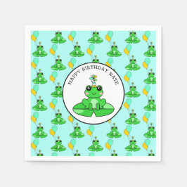 Personalisiert Frog zum Geburtstag Serviette