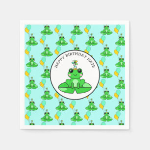 Personalisiert Frog zum Geburtstag Serviette