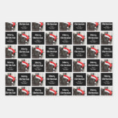 Personalisiert Frohe Weihnachten Custom Foto Grid Geschenkpapier Set (Vorderseite 3)