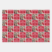 Personalisiert Frohe Weihnachten Custom Foto Grid Geschenkpapier Set (Vorderseite 2)