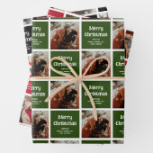 Personalisiert Frohe Weihnachten Custom Foto Grid Geschenkpapier Set (Beispiel)