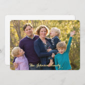 Personalisiert frohe Weihnachten Familie Foto Happ (Vorne/Hinten)