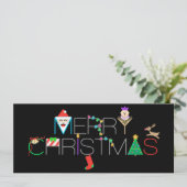 Personalisiert Frohe Weihnachten Foto (Stehend Vorderseite)