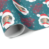 Personalisiert Frohe Weihnachten Foto Geschenkpapier (Rolleneckpunkt)