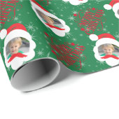 Personalisiert Frohe Weihnachten Foto Geschenkpapier (Rolleneckpunkt)