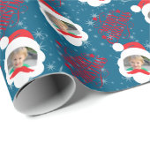 Personalisiert Frohe Weihnachten Foto Geschenkpapier (Rolleneckpunkt)