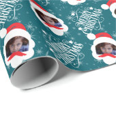 Personalisiert Frohe Weihnachten Foto Geschenkpapier (Rolleneckpunkt)