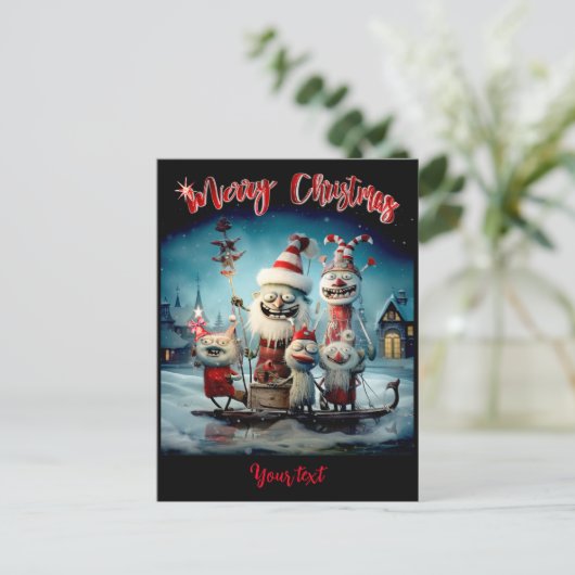 Personalisiert frohe Weihnachten Funny (Stehend Vorderseite)