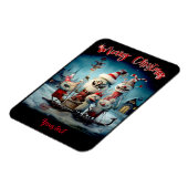 Personalisiert Frohe Weihnachten Funny Foto Magnet (Linke Seite)
