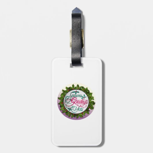 Personalisiert frohe Weihnachten. Gepäckanhänger (Rückseite vertikal)