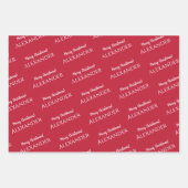 Personalisiert frohe Weihnachten Geschenkpapier Set (Vorderseite 2)