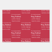 Personalisiert frohe Weihnachten Geschenkpapier Set (Vorderseite)