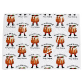 Personalisiert frohe Weihnachten Große Geschenktüte (Vorderseite)