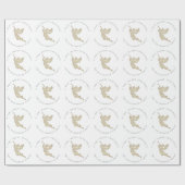 Personalisiert Frohe Weihnachten Herald Angel Geschenkpapier (Flach)